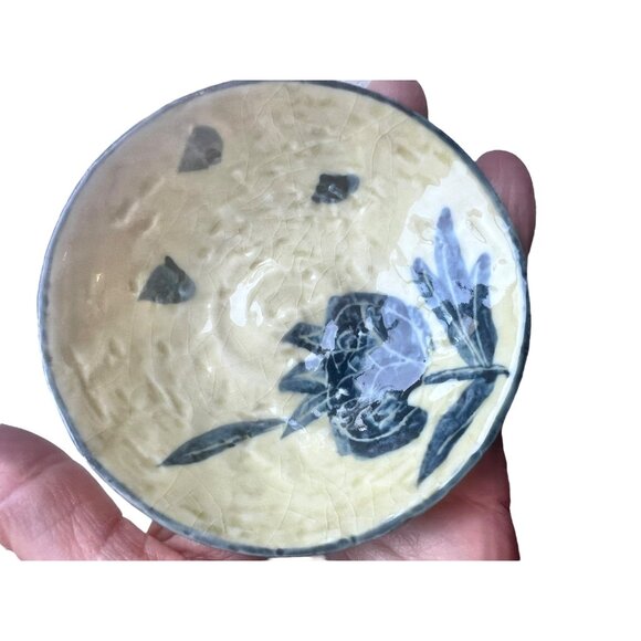 Olive Bowls Pomegranate Motif Set of 4 Ceramic Glazed Tapas Serving - Picture 2 of 5